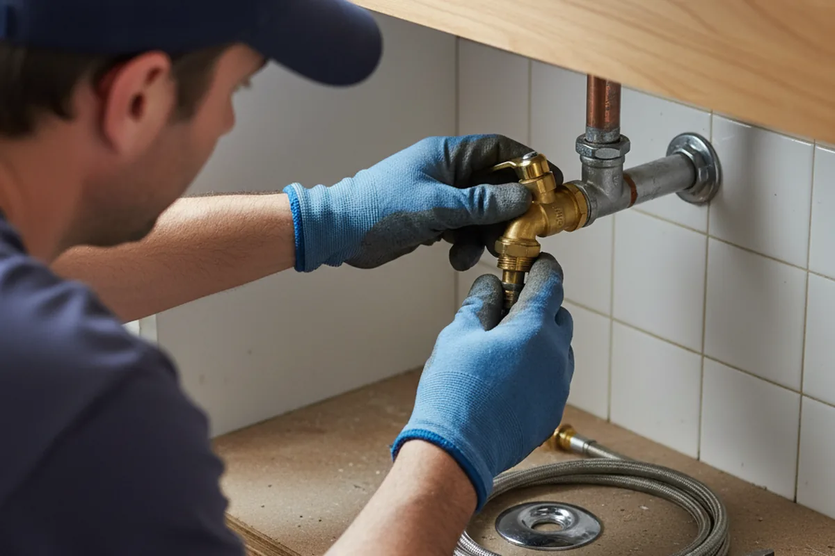 Shutoff valve and fitting work during Faucet and Fixture Repair in Robins